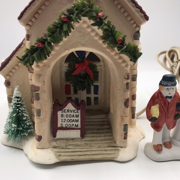 Vintage Christmas Valley 1992 Collector’s Series Lighted Village Church … - Picture 4 of 16